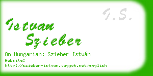 istvan szieber business card
